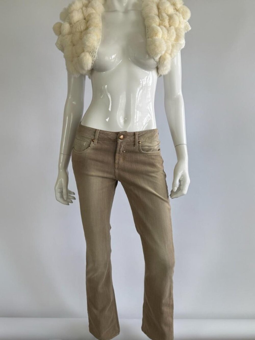 Archival Blumarine Rhinestone Low-Rise Pants